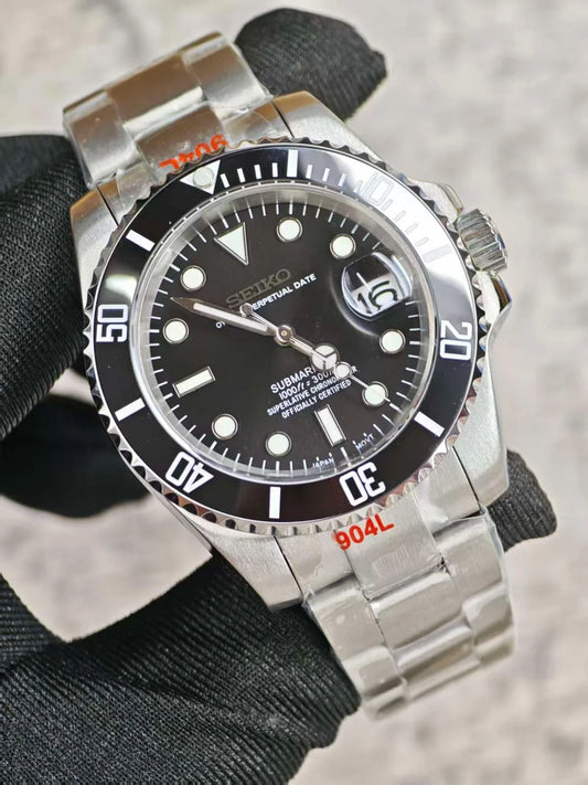 Sub-Diver "Black Watch" - Reloj personalizado con cristal de zafiro | XP Watch Co.