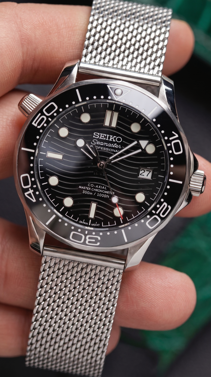 Mod Seamaster Diver Black - Reloj personalizado con movimiento automático NH35 y cristal de zafiro | XP Watch Co.