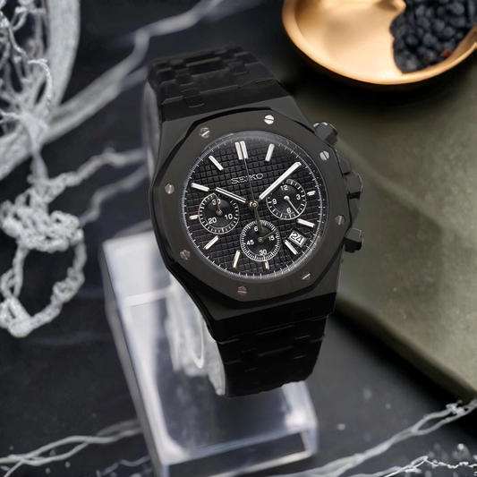 Reloj Automático XP Mod XP Mod ROAK Chronograph "Black Panther" con movimiento VK63, acero 316L y cristal zafiro | XP Watch Co.