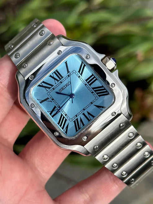 Santeiko Mod "Ice Blue" - Reloj personalizado con cristal de zafiro y acero inoxidable 316L | XP Watch Co.