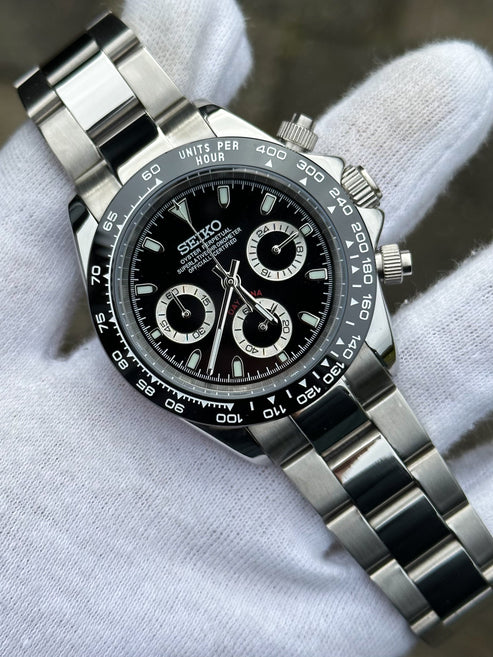 XP Mod D-Racing Reloj Automático XP Mod "Panda Platinum" con movimiento NH70, acero 316L y cristal zafiro | XP Watch Co.