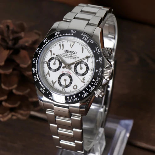 D-Racing "Panda Arábico" - Reloj personalizado con cristal de zafiro y acero inoxidable 316L | XP Watch Co.