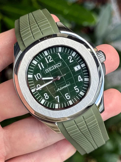 XP XP Mod Aqua-Tropic Mod "Emerald" con movimiento NH35 automático, cristal zafiro y correa verde | XP Watch Co.