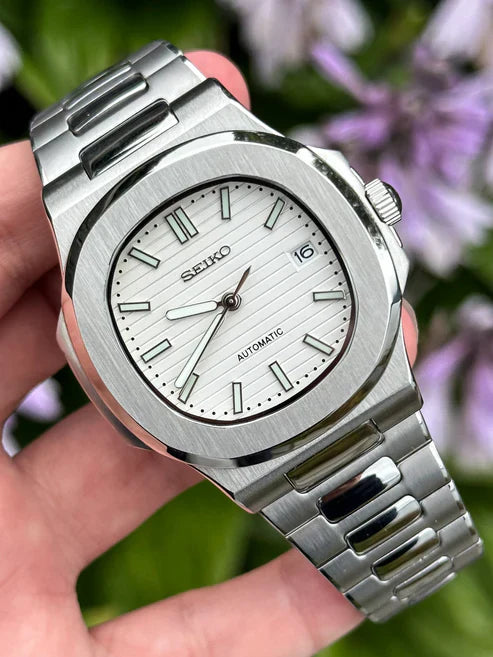 Nautic Mod "Off White" - Reloj personalizado con movimiento automático NH35 y cristal de zafiro | XP Watch Co.