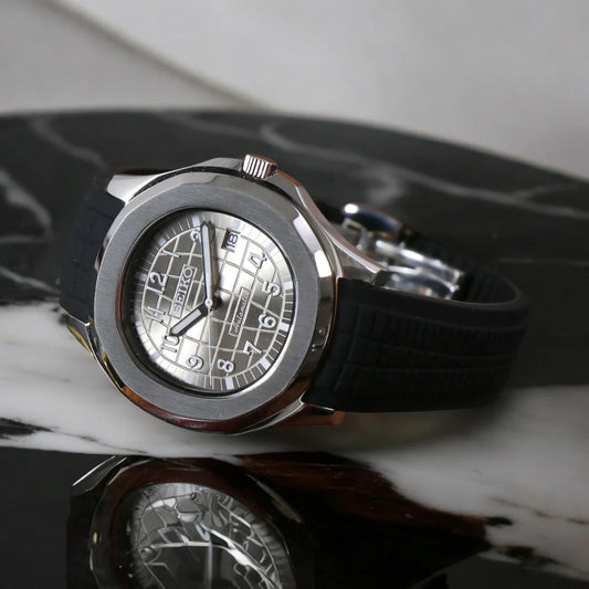 XP XP Mod Aqua-Tropic Mod Silver con movimiento NH35, cristal zafiro y acero 316L, diseño artesanal | XP Watch Co.