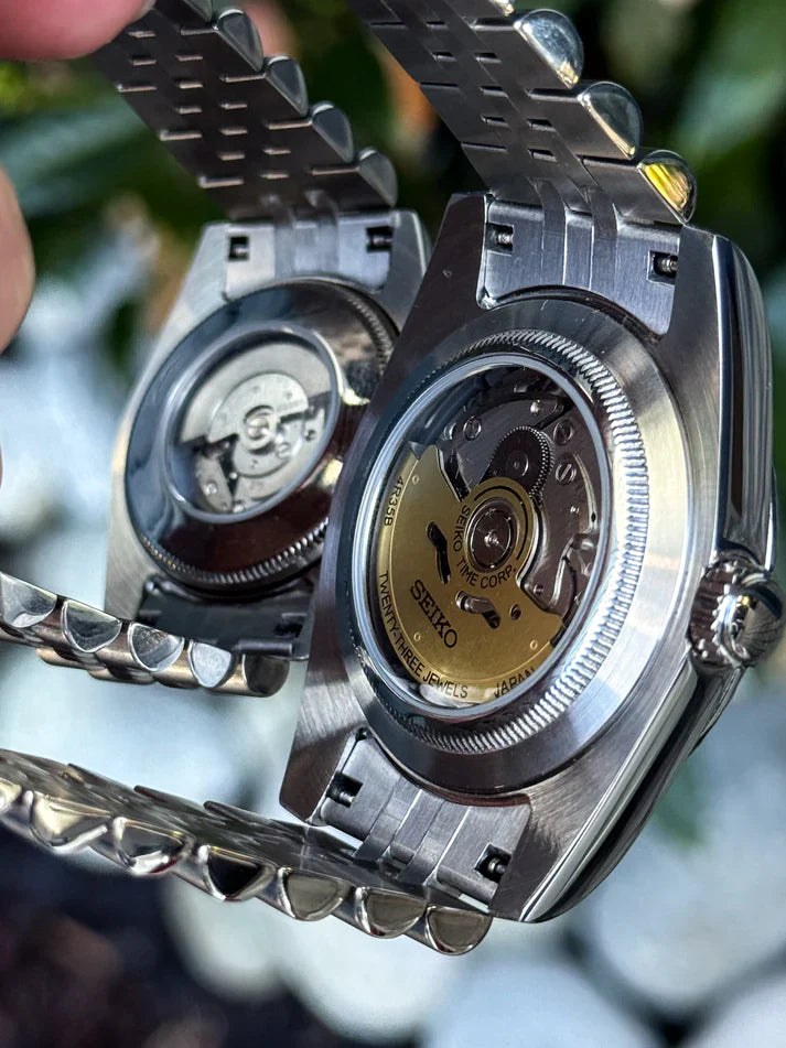 Combo Couple – "Silver Diamond" 31mm & "Rhodium" Diamond 39mm - Reloj personalizado con movimiento automático NH35 y cristal de zafiro | XP Watch Co.
