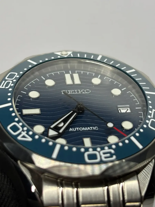 Mod Seamaster Diver Blue - Reloj personalizado con movimiento automático NH35 y cristal de zafiro | XP Watch Co.