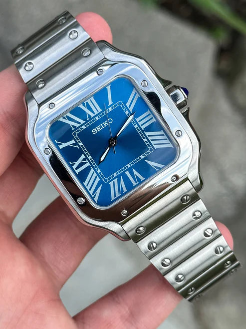 XP Mod S-Aviator Mod "Royal Blue Roman" - movimiento NH70, acero 316L y cristal zafiro | XP Watch Co.