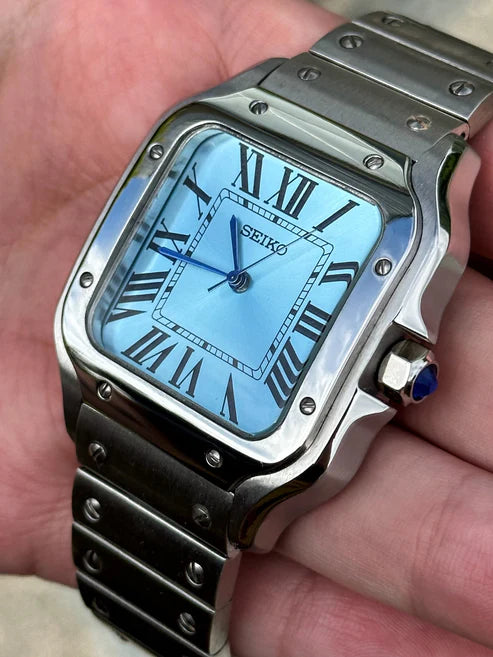 XP Mod S-Aviator Mod "Ice Blue" con movimiento NH35, cristal zafiro y acero 316L | XP Watch Co.
