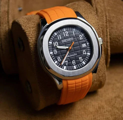 Aqua-Tropic Mod "Orange" - Reloj personalizado con movimiento NH35 y cristal de zafiro | XP Watch Co.