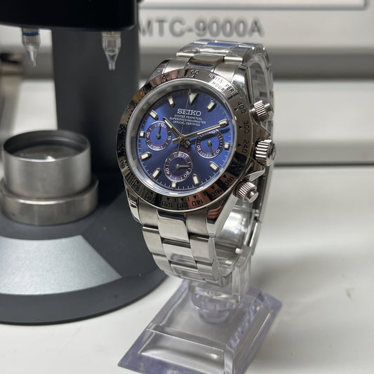 D-Racing “Ocean Blue” | Bisel Silver - Reloj personalizado con acero inoxidable 316L | XP Watch Co.