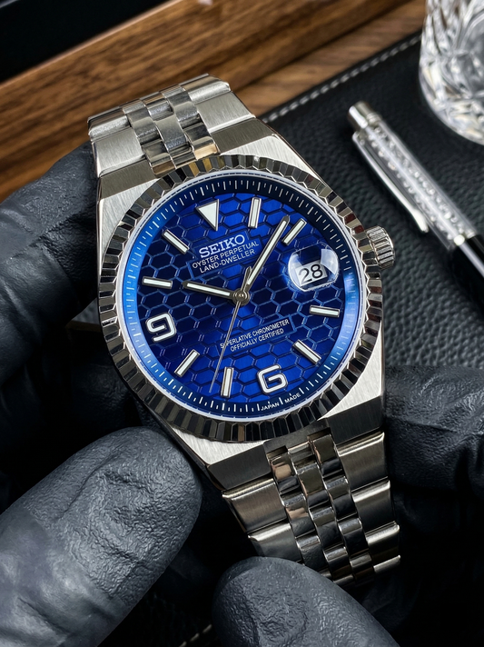 Land-Dweller Mod "Dark Blue" - Reloj personalizado con movimiento automático NH35 y cristal de zafiro | XP Watch Co.