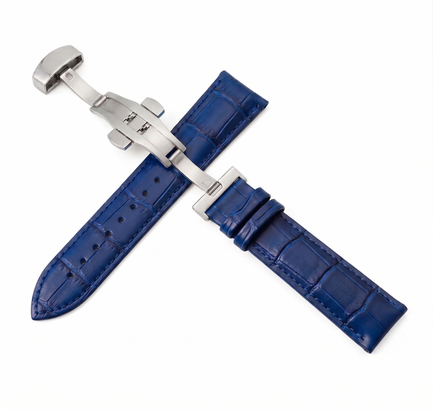 Nautic Strap - Cuero - Correa azul en piel premium con cierre de acero inoxidable 316L | XP Watch Co.