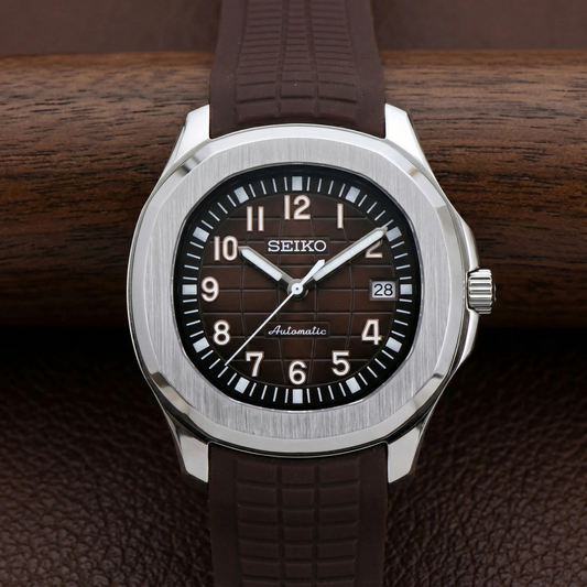 XP XP Mod Aqua-Tropic Mod "Silver Brown" con movimiento NH35 automático, acero 316L y cristal zafiro | XP Watch Co.