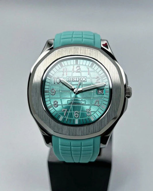 Aqua-Tropic Mod "Tiffany Blue" - Reloj personalizado con movimiento automático NH35 y cristal de zafiro | XP Watch Co.
