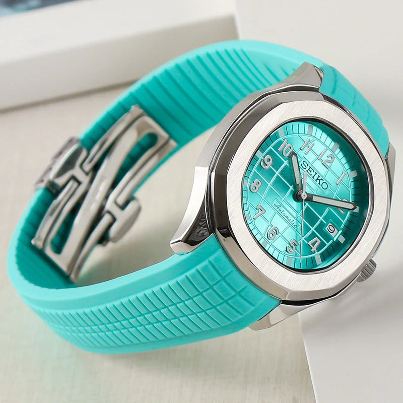 Aqua-Tropic Mod "Tiffany Blue" - Reloj personalizado con movimiento automático NH35 y cristal de zafiro | XP Watch Co.