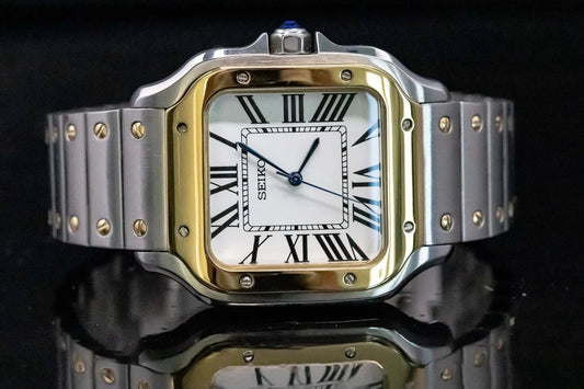 XP Mod S-Aviator Mod "Two Tone" con movimiento NH70, acero 316L, cristal zafiro, diseño artesanal | XP Watch Co.