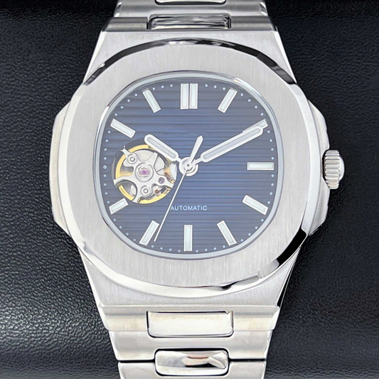 Nautic "Open Heart" Dark Blue - Reloj personalizado con movimiento automático NH35 y acero inoxidable 316L | XP Watch Co.