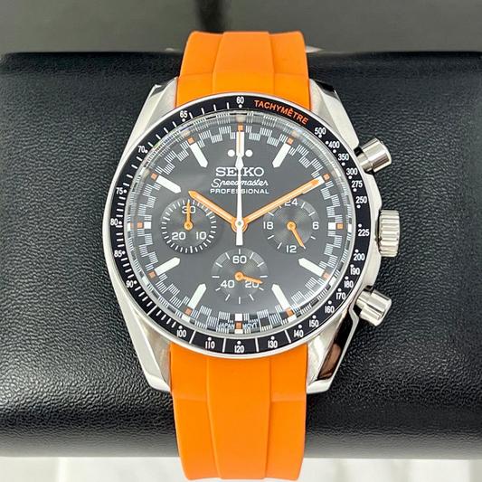 Reloj Automático XP Mod XP Mod Speedy Chrono "Orange" con movimiento VK63 cronógrafo, cristal zafiro y correa de silicona naranja XP Watch Co.