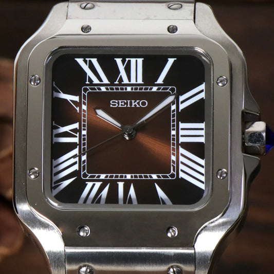 Santeiko Mod "Oak Brown" - Reloj personalizado con cristal de zafiro y acero inoxidable 316L | XP Watch Co.