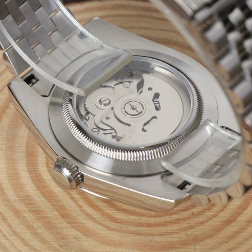 Sky-Dweller "Negro" - Reloj personalizado con movimiento automático NH35 y acero inoxidable 316L | XP Watch Co.