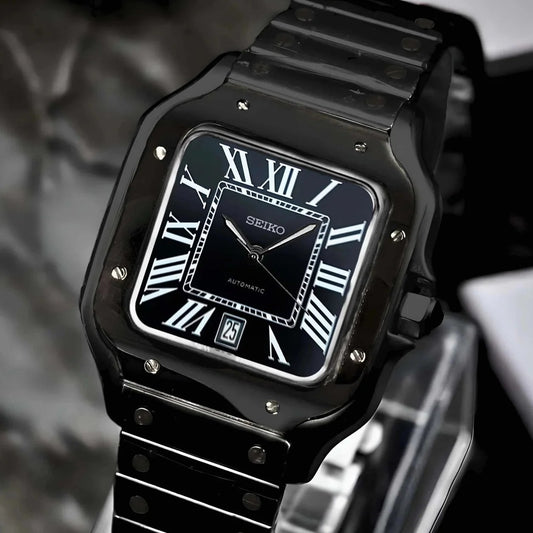 XP Mod S-Aviator Mod "Midnight Black" - NH35 automático acero 316L cristal zafiro | XP Watch Co.