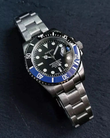 XP Mod Sub-Diver "Batman" con movimiento NH35, acero 316L, cristal zafiro y brazalete estilo oyster | XP Watch Co.