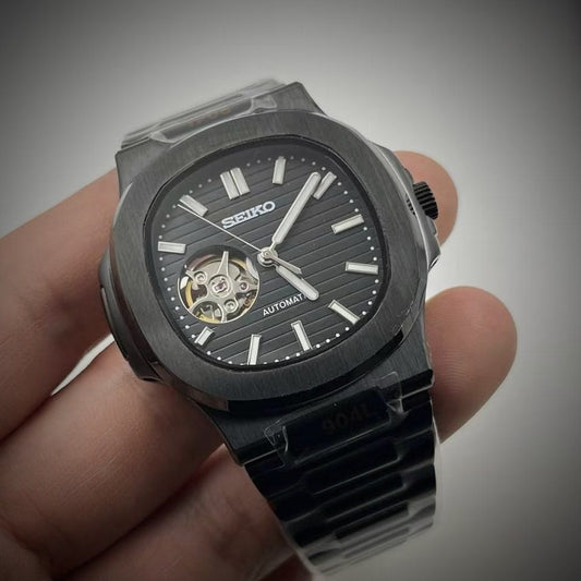 Reloj Automático XP Mod XP Mod Nautic "Open Heart" Blackout con movimiento NH35, caja acero 316L y cristal zafiro | XP Watch Co.