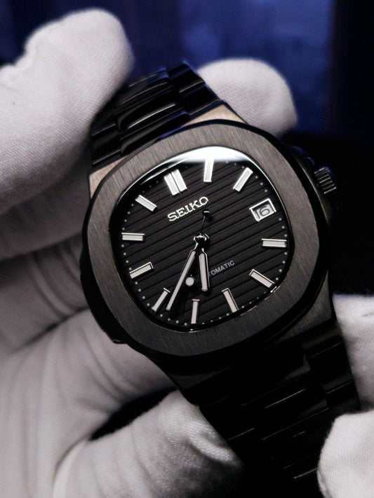 XP XP Mod Nautic Mod "Midnight Black Stealth" con movimiento NH35, acero 316L y cristal zafiro | XP Watch Co.