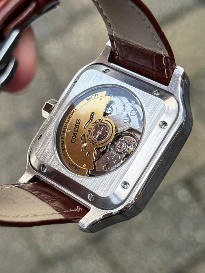 Santeiko Mod "Brown Roman" Leather - Reloj personalizado con movimiento automático NH35 y acero inoxidable 316L | XP Watch Co.