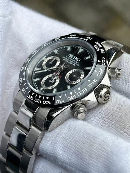 D-Racing "Panda Platinum" - Reloj personalizado con cristal de zafiro y acero inoxidable 316L | XP Watch Co.