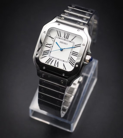 Santeiko Mod Classic White - Reloj personalizado con movimiento automático NH35 y cristal de zafiro | XP Watch Co.