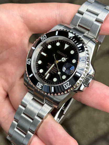 Sub-Diver "Vintage Black" con movimiento NH35, acero 316L, cristal zafiro | XP Watch Co.