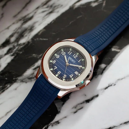 Aqua-Tropic Mod "Navy" - Reloj personalizado con cristal de zafiro y acero inoxidable 316L | XP Watch Co.