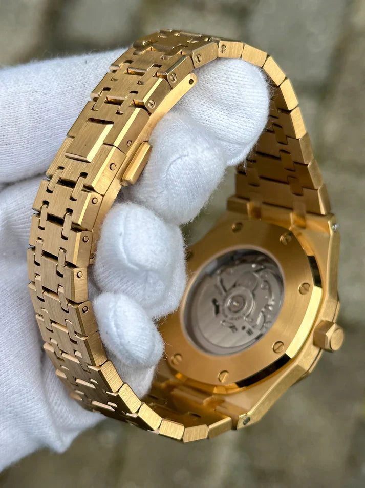 ROAK "Skeleton Gold" - Reloj personalizado con movimiento automático NH35 y acero inoxidable 316L | XP Watch Co.