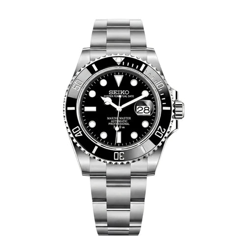 Sub-Diver "Black Watch" - Reloj personalizado con cristal de zafiro y acero inoxidable 316L | XP Watch Co.