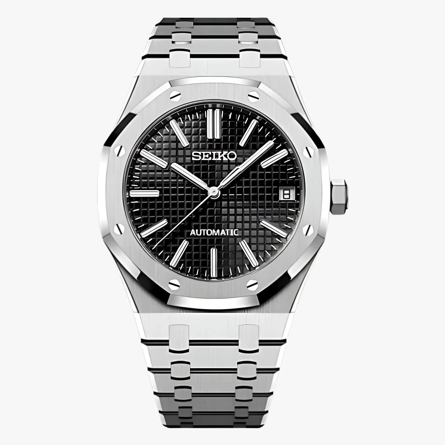 ROAK "Classic Black" - Reloj personalizado con cristal de zafiro y acero inoxidable 316L | XP Watch Co.