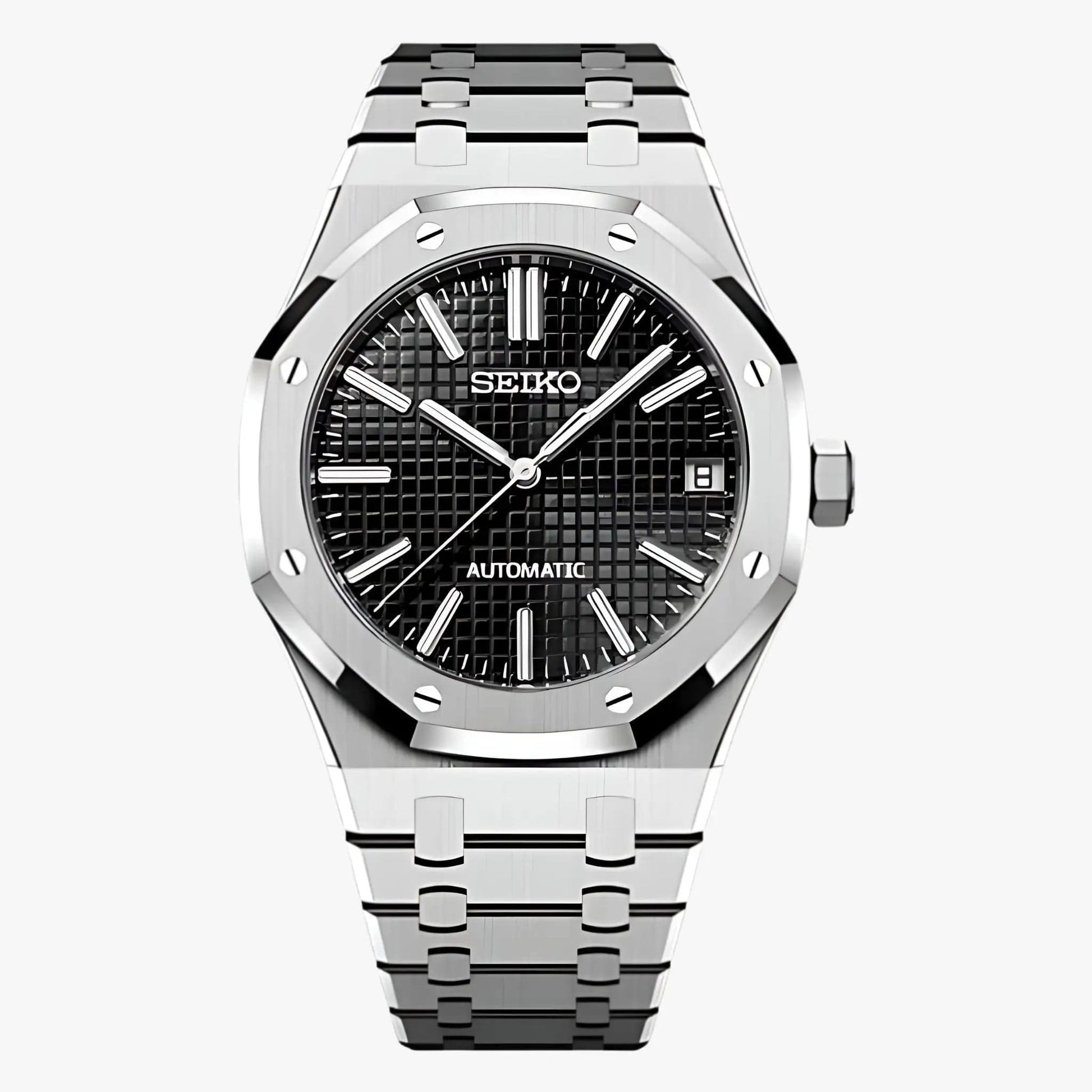 ROAK "Classic Black" - Reloj personalizado con cristal de zafiro y acero inoxidable 316L | XP Watch Co.