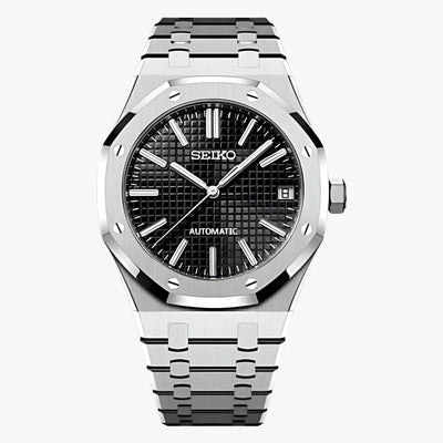 ROAK "Classic Black" - Reloj personalizado con cristal de zafiro y acero inoxidable 316L | XP Watch Co.