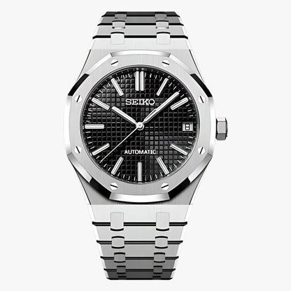 ROAK "Classic Black" - Reloj personalizado con cristal de zafiro y acero inoxidable 316L | XP Watch Co.