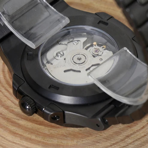 Nautic Mod "Midnight Black Stealth" - Reloj personalizado con movimiento automático NH35 y cristal de zafiro | XP Watch Co.