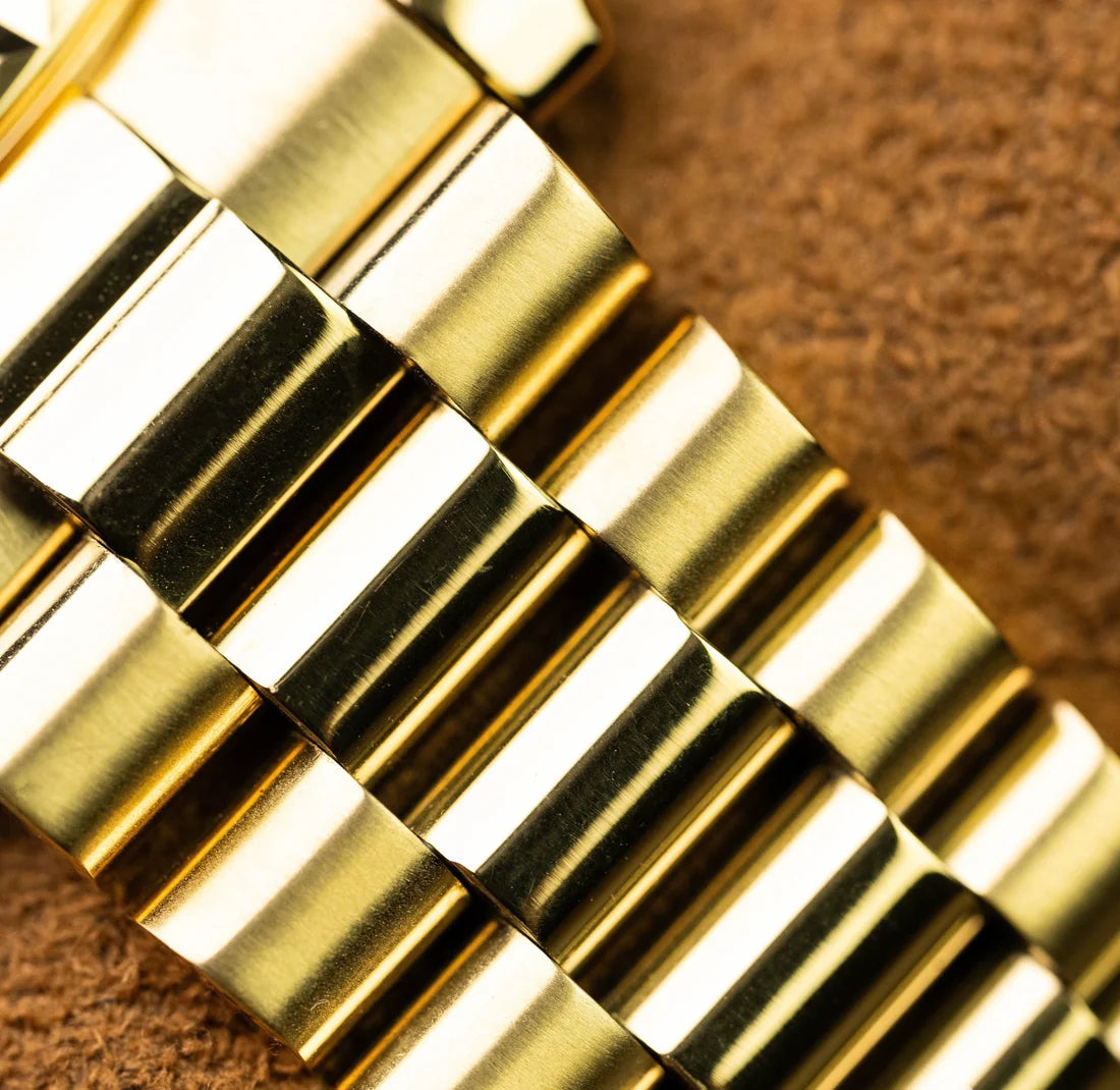 DD-President "Gold Roman" - Reloj personalizado con acero inoxidable 316L y cristal de zafiro | XP Watch Co.