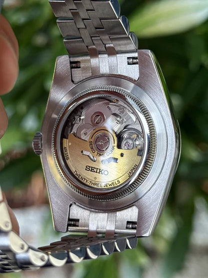 Sky-Dweller "Verde oliva" - Reloj personalizado con movimiento automático NH35 y acero inoxidable 316L | XP Watch Co.
