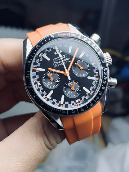Speedy Chrono "Orange" - Reloj personalizado con cristal de zafiro y cronógrafo VK63 | XP Watch Co.