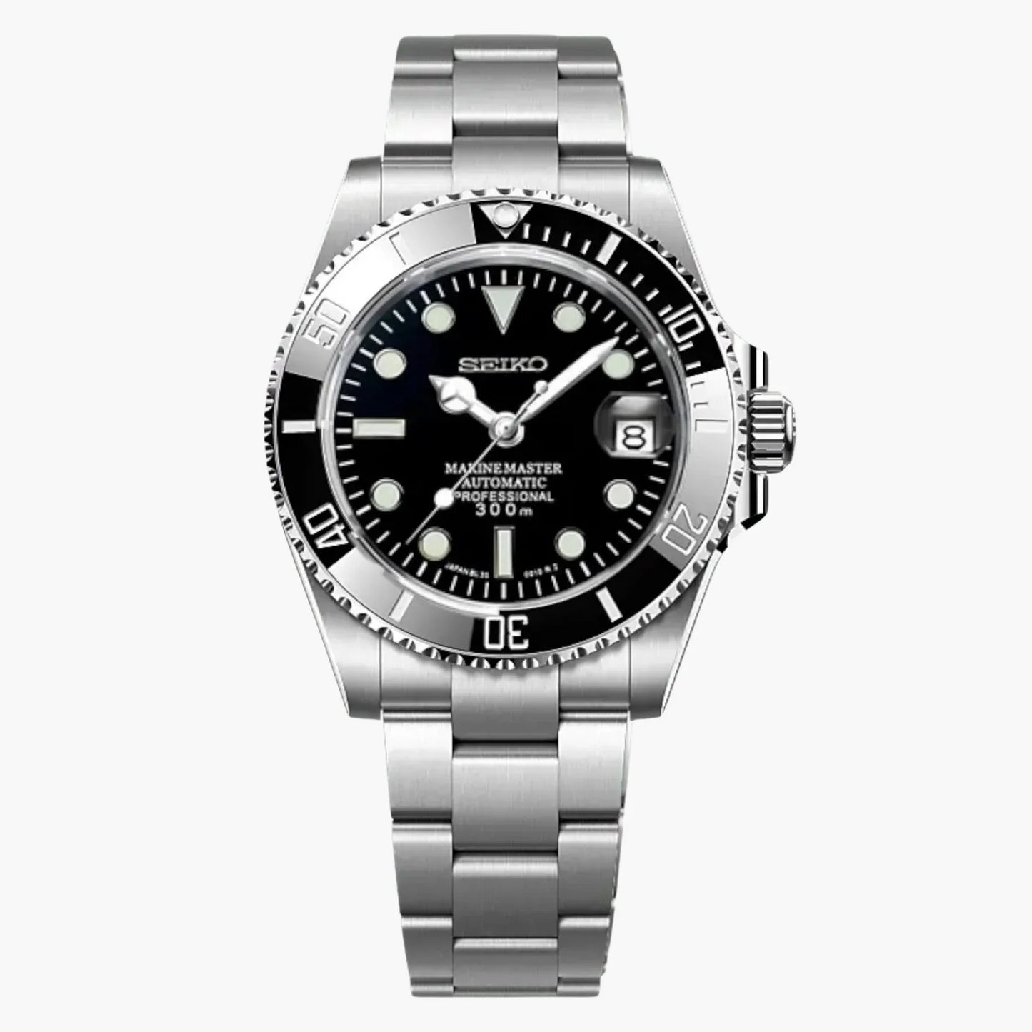 Sub-Diver "Black Watch" con movimiento NH35, cristal zafiro y acero 316L | XP Watch Co.
