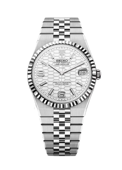 Land-Dweller Mod "White Sunburst" - Reloj personalizado con cristal de zafiro y acero inoxidable 316L | XP Watch Co.