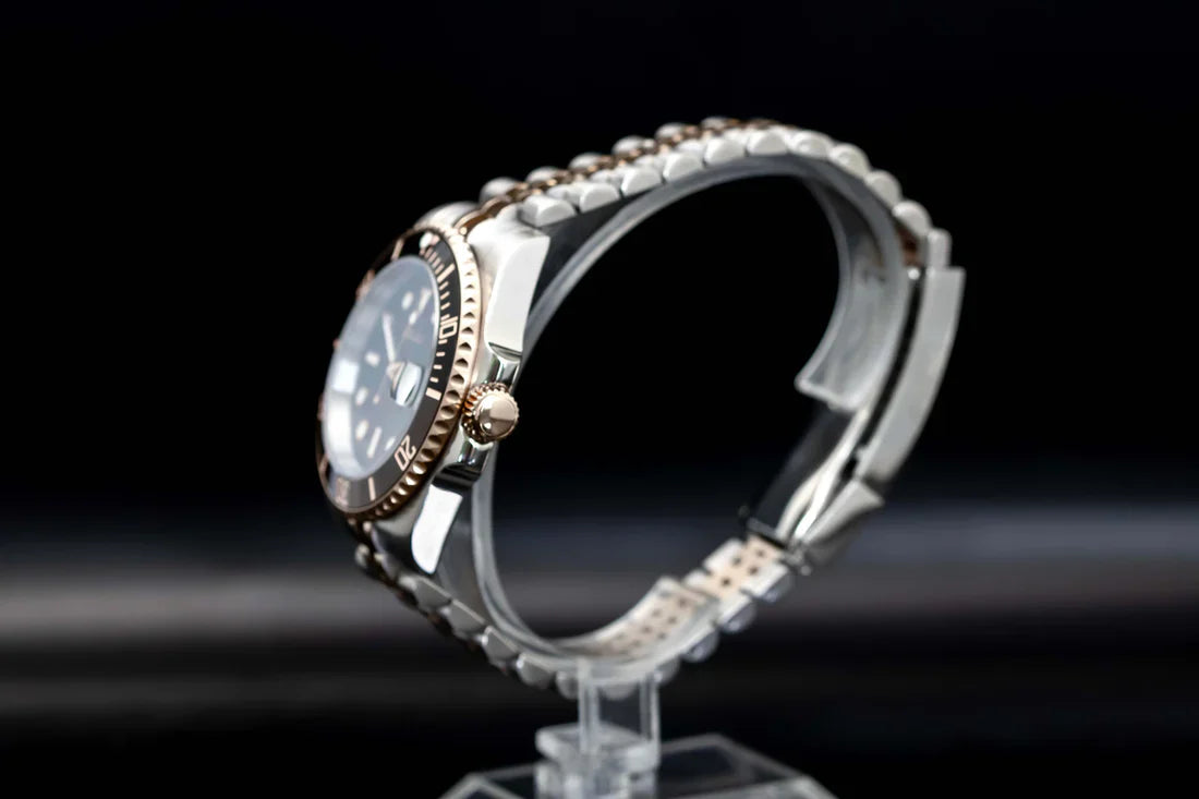 Sub-Diver "Two Tone Black Diver" con movimiento NH70, acero 316L y cristal zafiro | XP Watch Co.