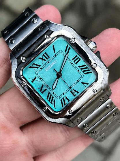 XP Mod S-Aviator Mod "Tiffany Blue" con movimiento NH70, cristal zafiro y acero 316L | XP Watch Co.