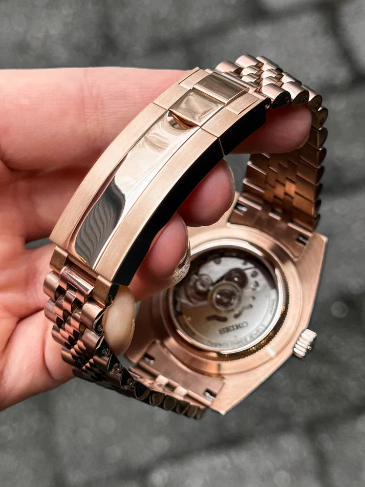 Sky-Dweller "RoseGold Chocolate" - Reloj personalizado con movimiento automático NH35 y cristal de zafiro | XP Watch Co.