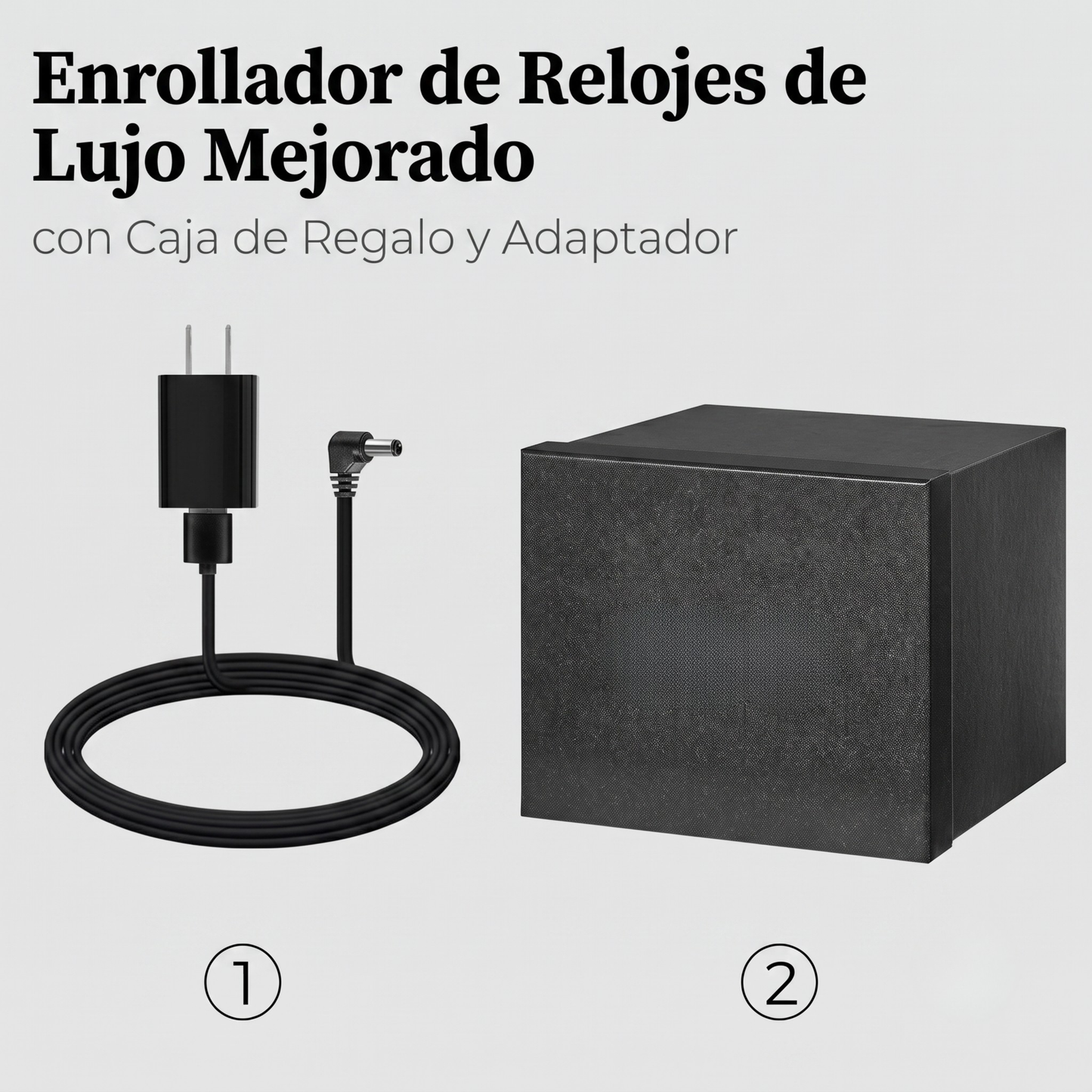 Enrollador de Reloj Automático 3 Relojes con Motor Japonés y LED - caja negra con motor eficiente | XP Watch Co.